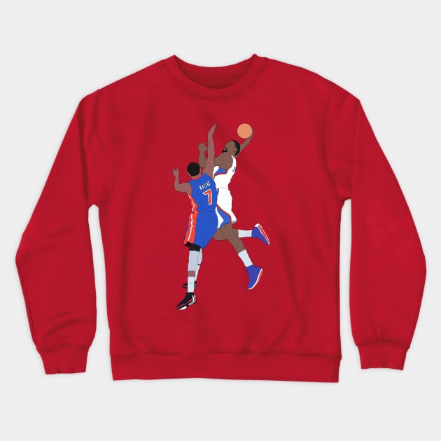 DeAndre Jordan Dunk Over Brandon Knight Crewneck Sweatshirt by rattraptees